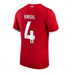 Liverpool Virgil van Dijk #4 Koszulka Podstawowych 2023-24 Krótki Rękaw